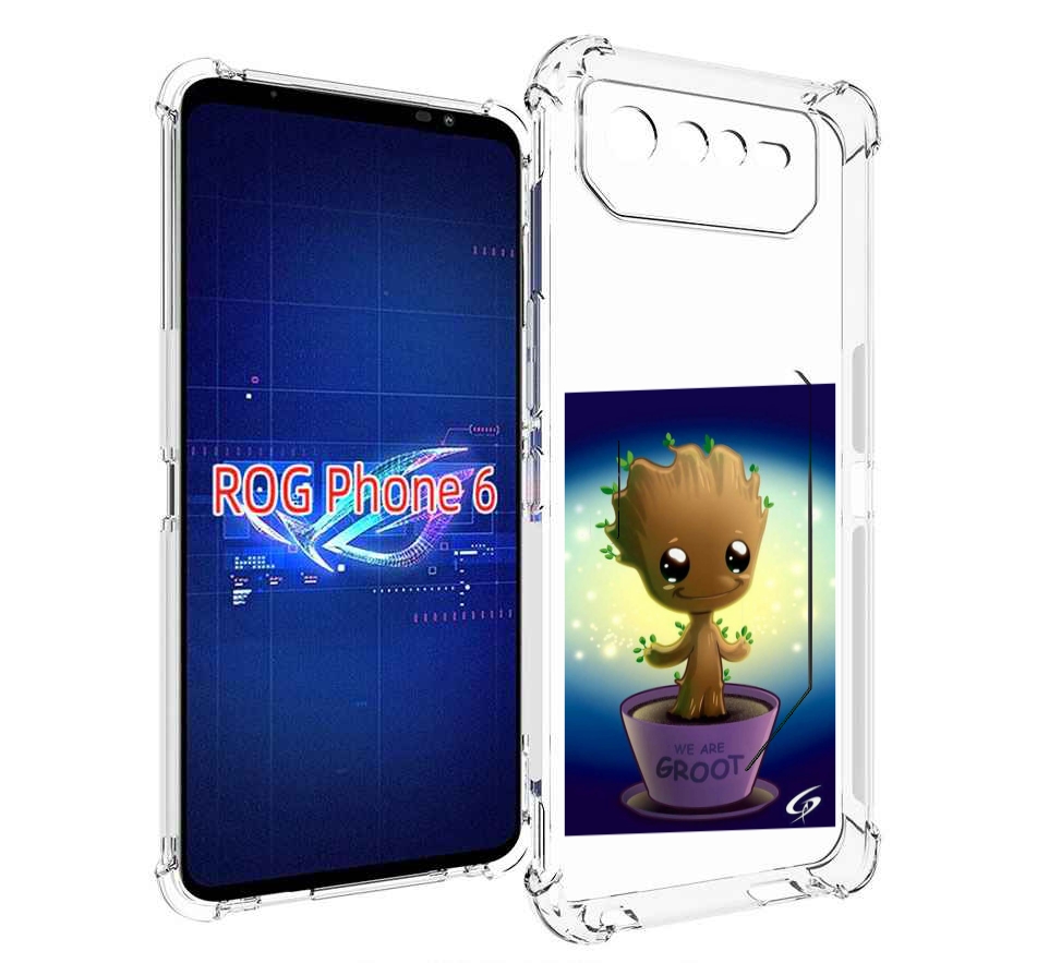 

Чехол MyPads Грут для Asus ROG Phone 6, Прозрачный, Tocco