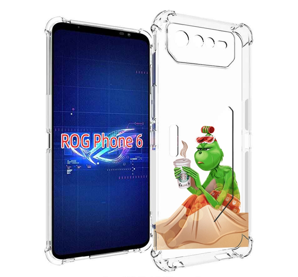 

Чехол MyPads Гринч-в-платье для Asus ROG Phone 6, Прозрачный, Tocco