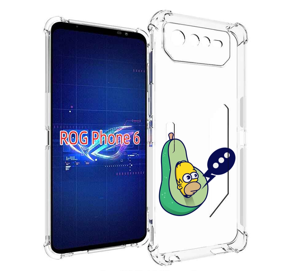 

Чехол MyPads Гомер-авокадо для Asus ROG Phone 6, Прозрачный, Tocco