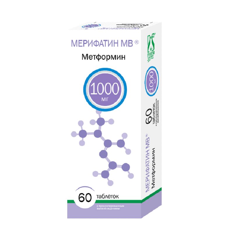 

Мерифатин МВ таблетки 1000 мг 60 шт.