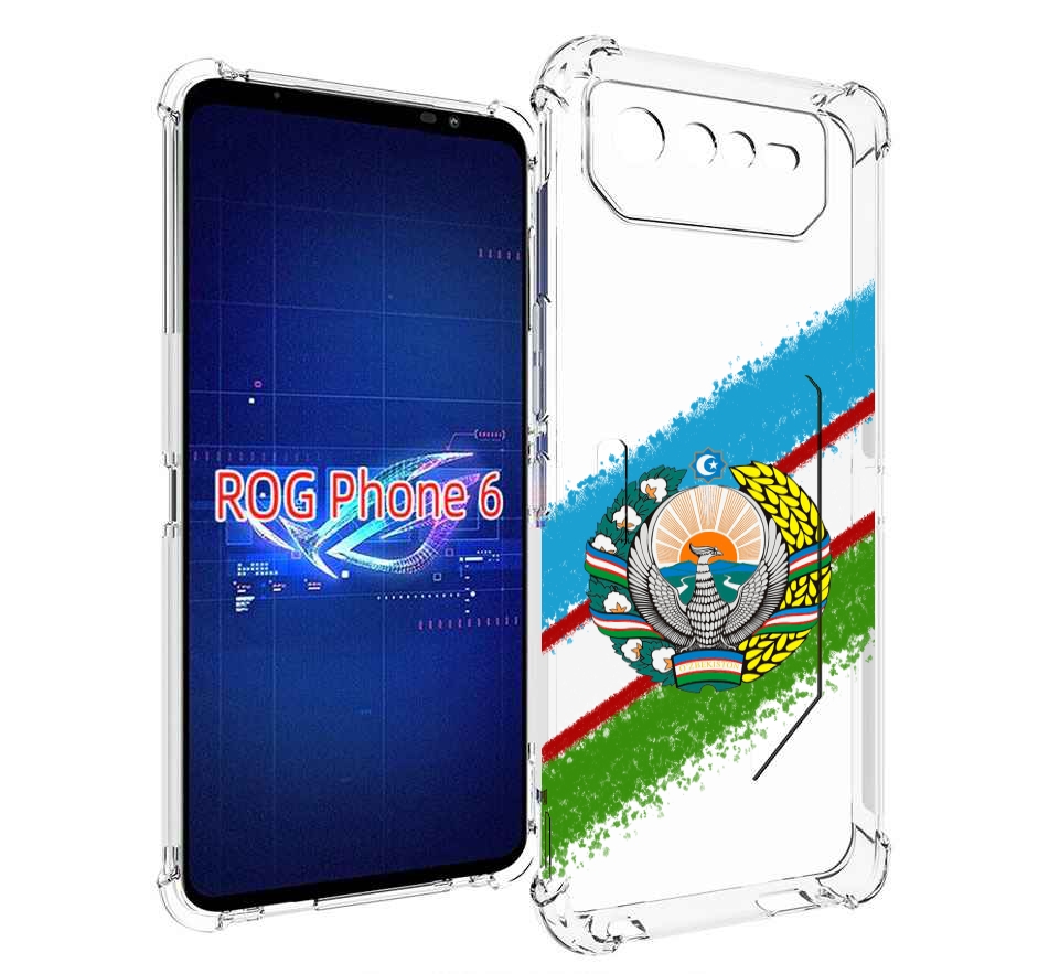 

Чехол MyPads Герб флаг Узбекистана для Asus ROG Phone 6, Прозрачный, Tocco