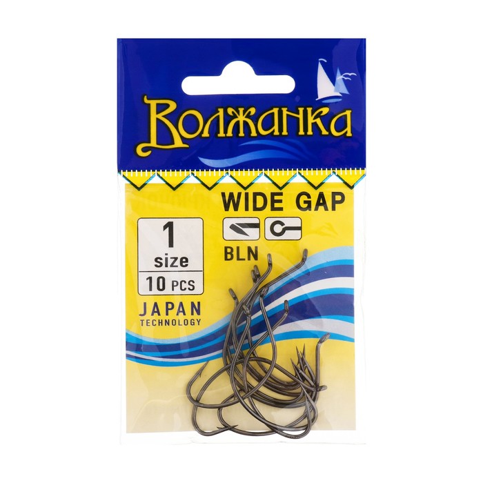 Крючки Волжанка Wide Gap 1 10 шт 452₽