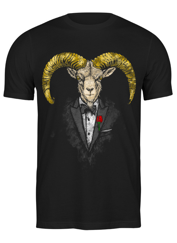 

Футболка мужская Printio The goatfather черная 2XL, Черный, The goatfather