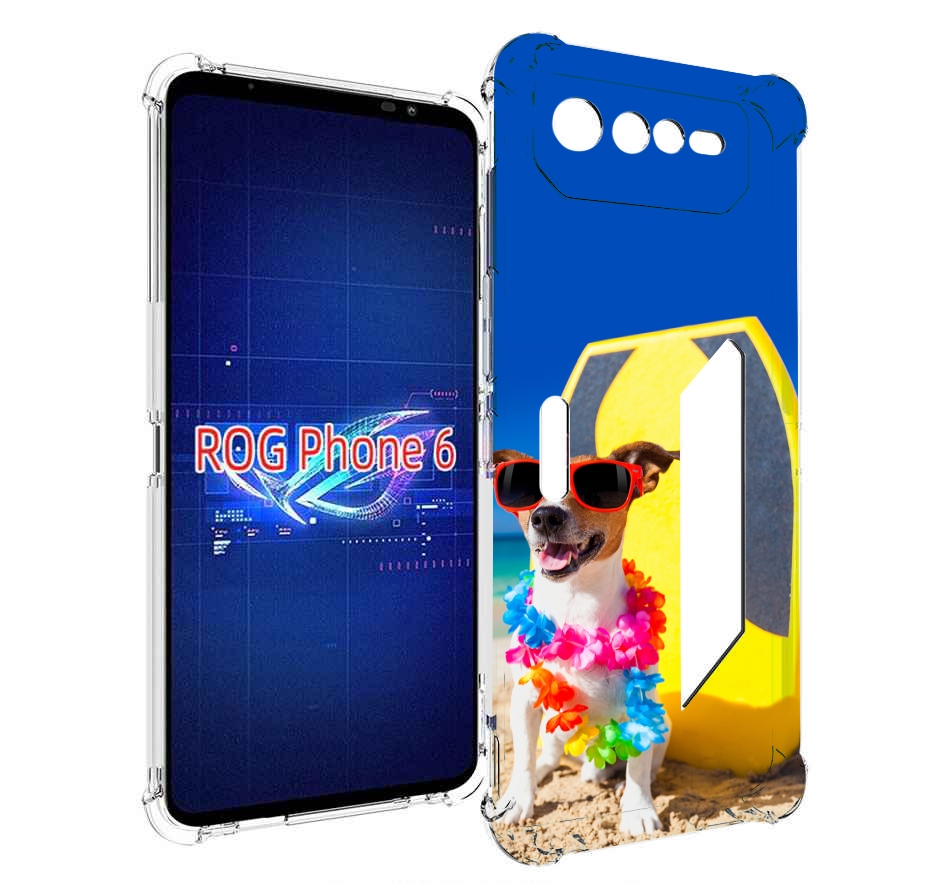 

Чехол MyPads Гавайская-собака для Asus ROG Phone 6, Прозрачный, Tocco