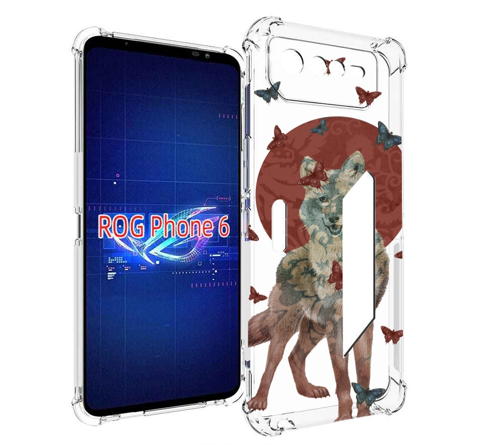 

Чехол MyPads Волчица с бабочками для Asus ROG Phone 6, Прозрачный, Tocco
