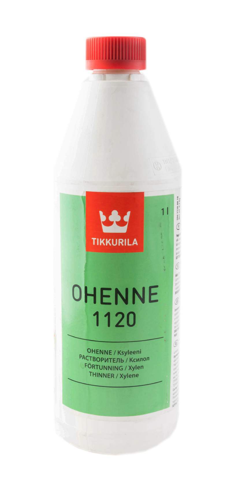 Растворитель Tikkurila Ohenne 1120 для профессионального использования 1л растворитель prof fasade thinner tikkurila 1 л