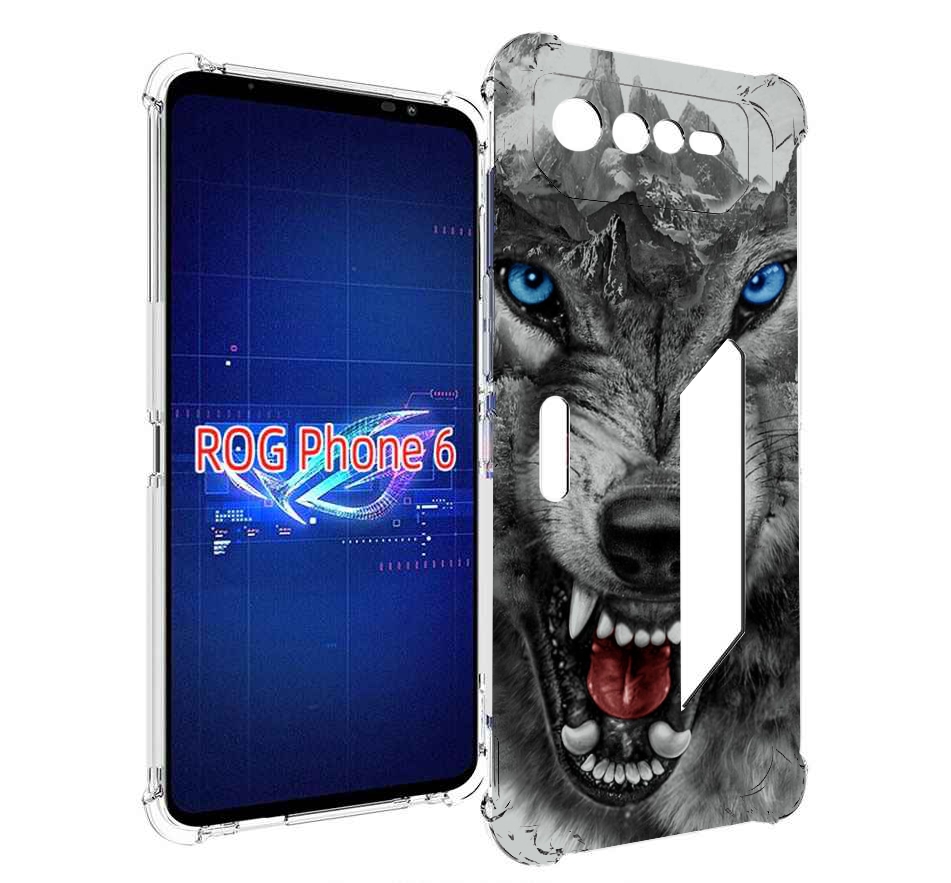 

Чехол MyPads Волк-частица мужской для Asus ROG Phone 6, Прозрачный, Tocco