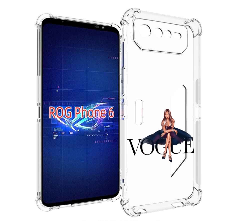 

Чехол MyPads Вог-девушка женский для Asus ROG Phone 6, Прозрачный, Tocco