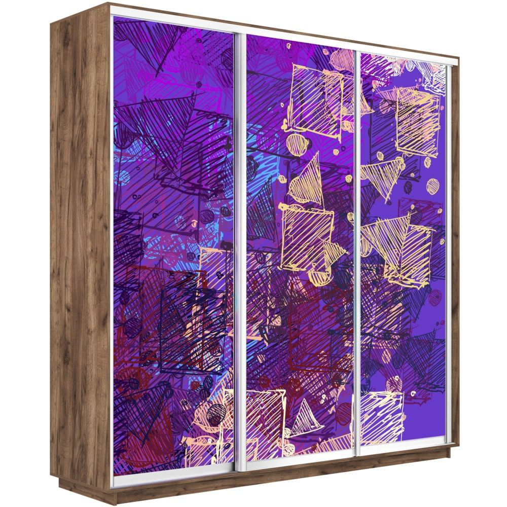 

Шкаф-купе Е1 Экспресс Фото трио Крафт Табачный 240-220-60 1012, Коричневый, Экспресс Фото Трио