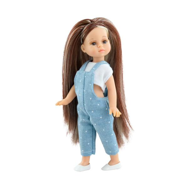 Кукла Paola Reina Ноэлия в футболке и синем комбинезоне, 21 см
