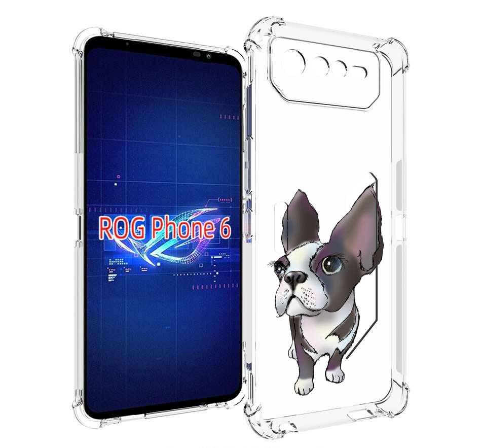

Чехол MyPads Бульдожка для Asus ROG Phone 6, Прозрачный, Tocco