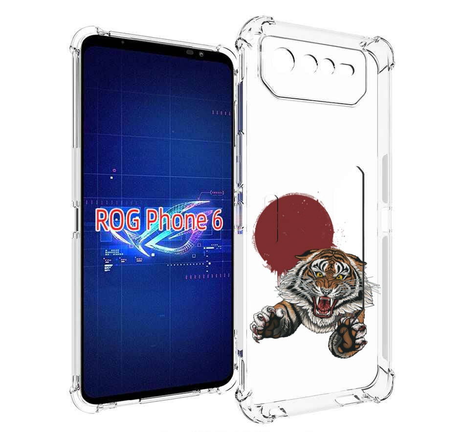 

Чехол MyPads Бросок тигра для Asus ROG Phone 6, Прозрачный, Tocco