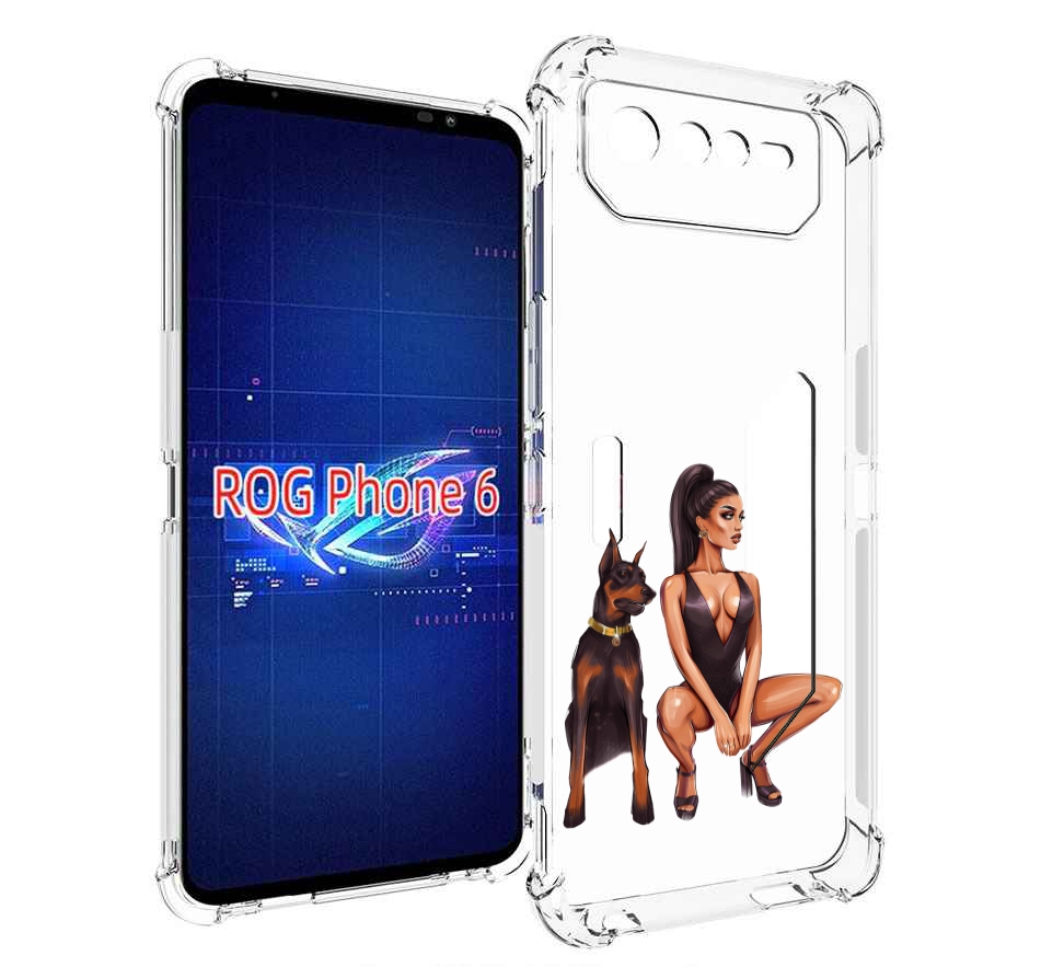 

Чехол MyPads Борзая-девушка для Asus ROG Phone 6, Прозрачный, Tocco
