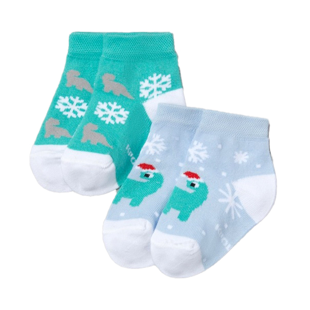 

Набор Крошка Я: носки 2шт Новогодний дино (голубой/зелёный, 14-16 см) 4429807, Новогодний дино