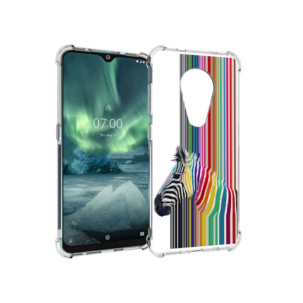 

Чехол MyPads Tocco для Nokia 7.2 радужная зебра (PT139171.105.565), Прозрачный, Tocco