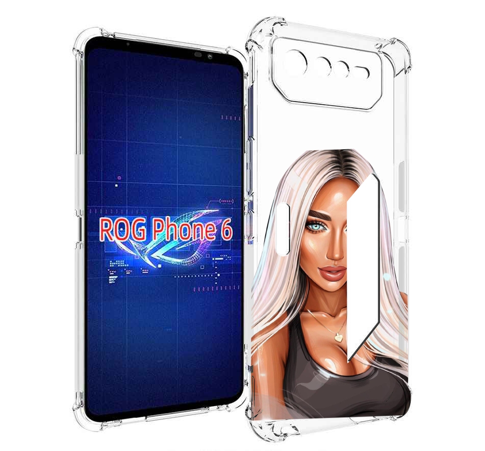 

Чехол MyPads Блондинка женский для Asus ROG Phone 6, Прозрачный, Tocco