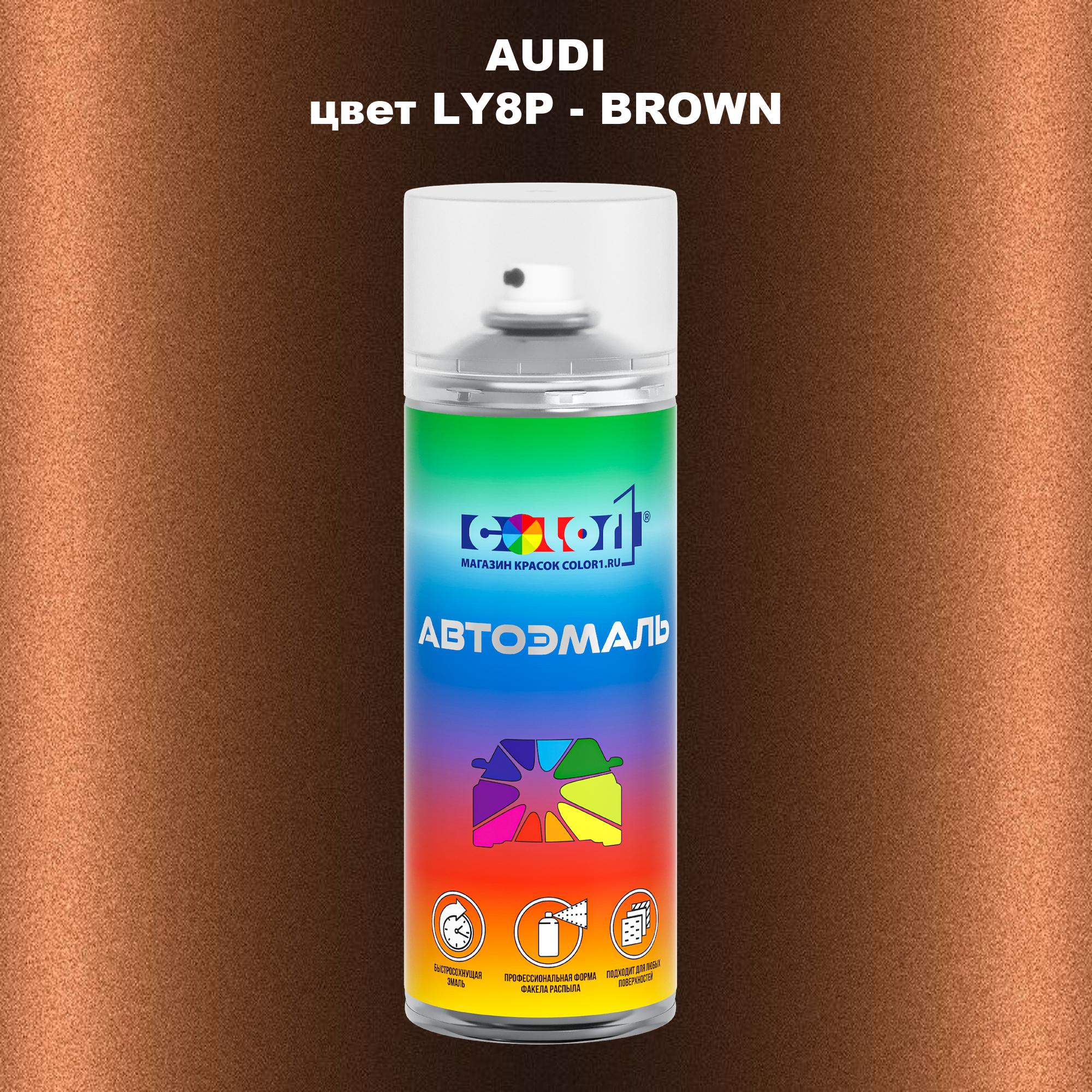 

Аэрозольная краска AUDI, цвет LY8P - BROWN, Прозрачный