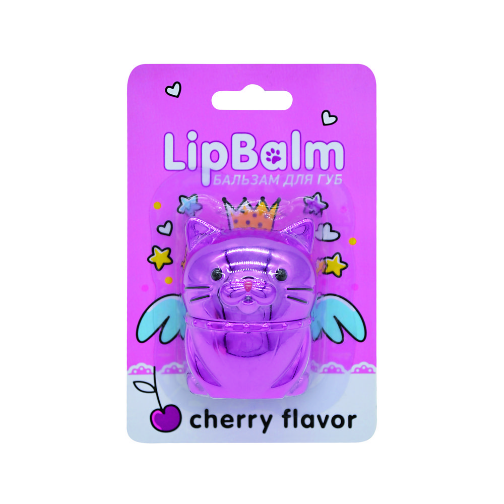 

Бальзам для губ Lip Balm Котик с ароматом вишни 2,7г, Прозрачный