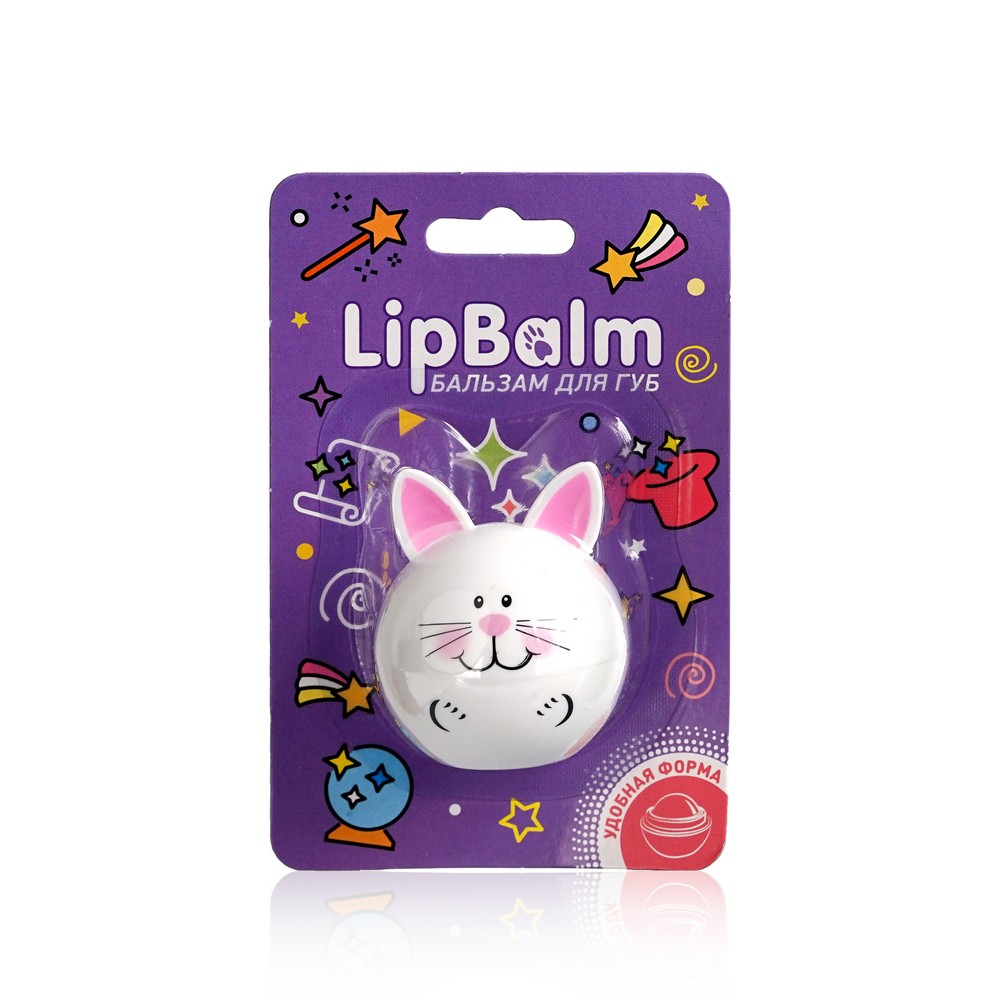 

Бальзам для губ Lip Balm Заяц с ароматом зефира 6,5г, Прозрачный