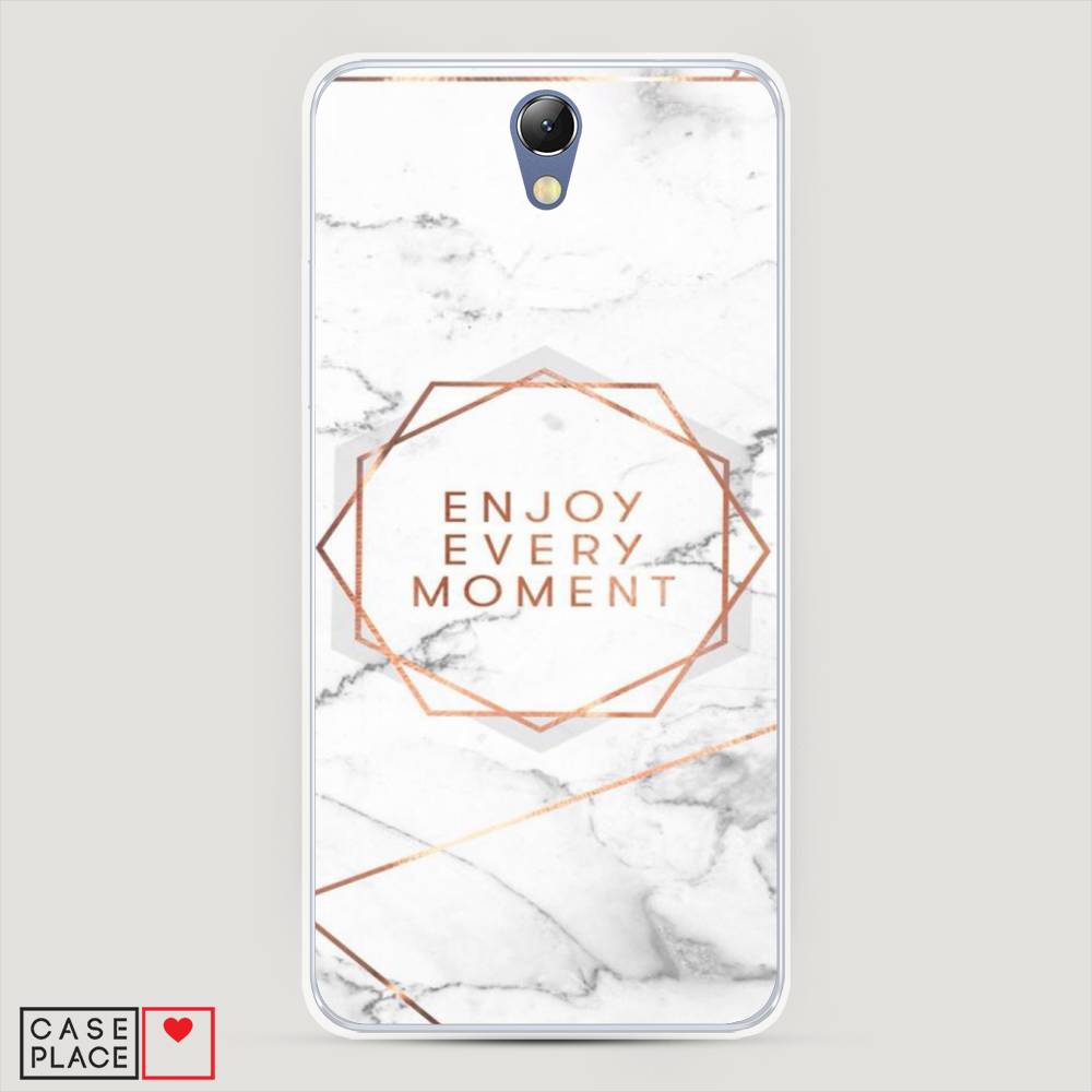 фото Чехол awog "enjoy every moment мрамор" для lenovo vibe s1