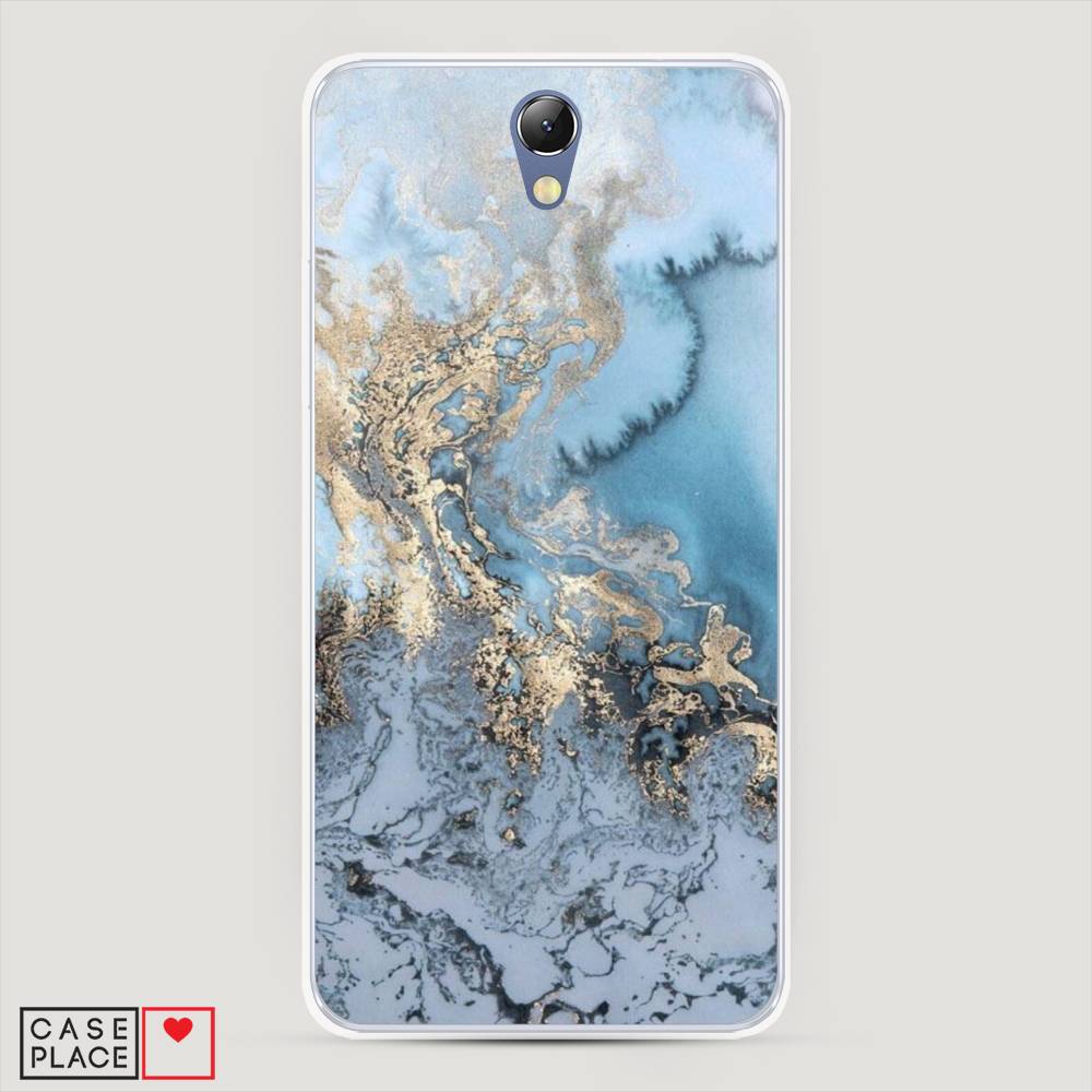 фото Чехол awog "морозная лавина синяя" для lenovo vibe s1
