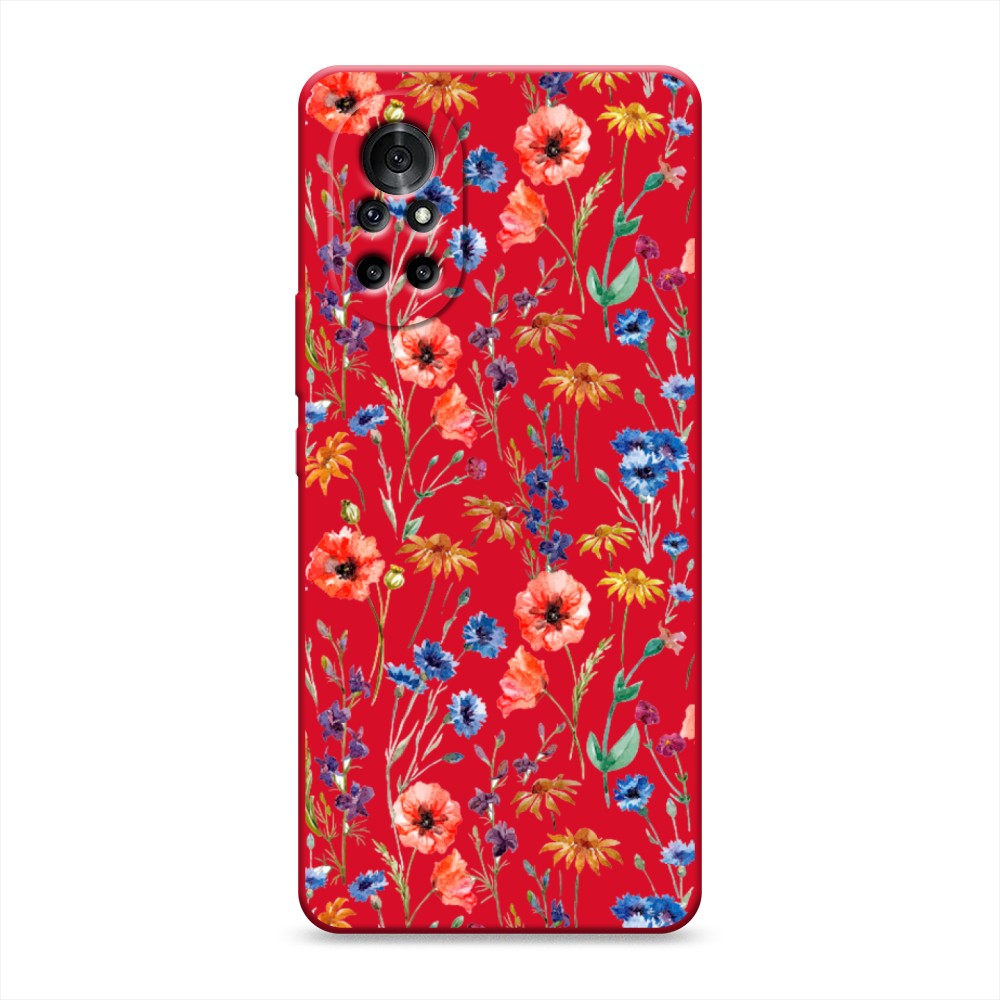 

Чехол Awog "Маки и васильки фон" на Huawei Honor V40 Lite/Nova 8, 6105153-1
