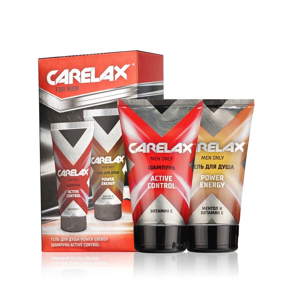 Набор Carelax гель для душа Power Energy 150мл, шампунь для волос Active Control 150мл воск для волос the saem eco energy hard wax 80 мл