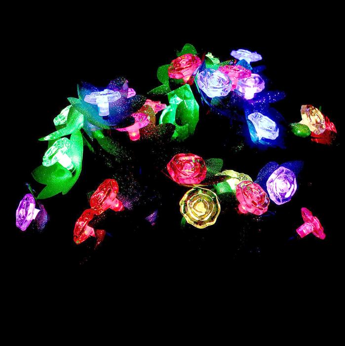 

Luazon Lighting уличный, 0,3 м, "Цветы", 32 LED, 220V, моргает МУЛЬТИ
