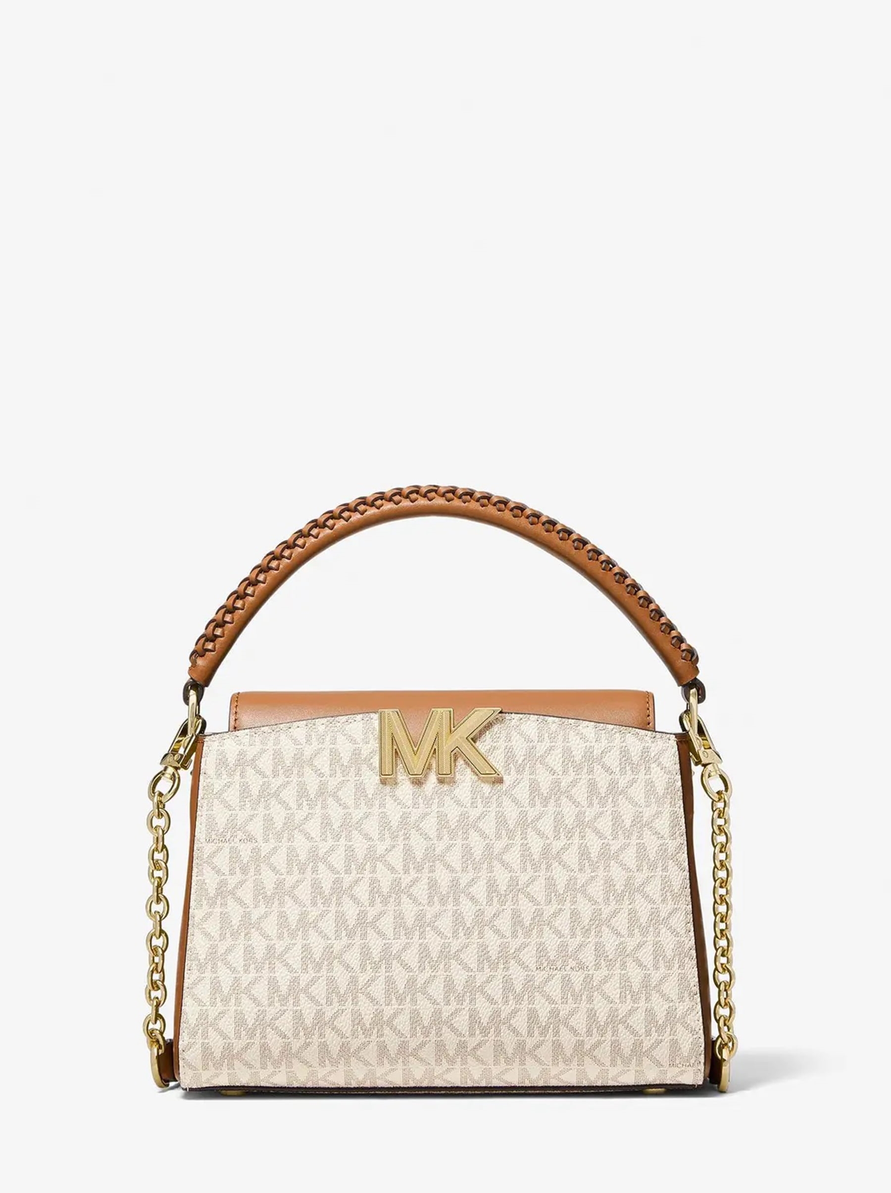 Сумка женская Michael Kors B00508, коричневый/ бежевый/ светло-бежевый