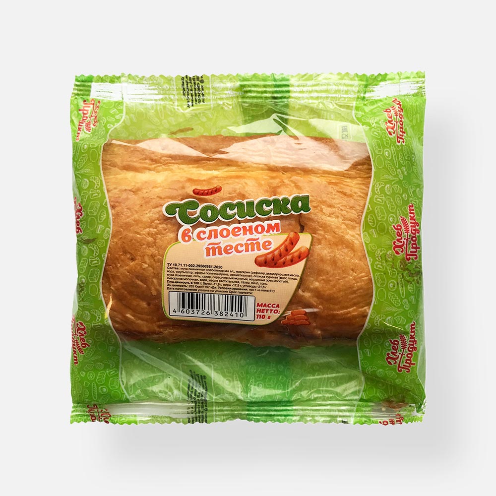 

Сосиска в слоеном тесте Хлебпродукт 110 г