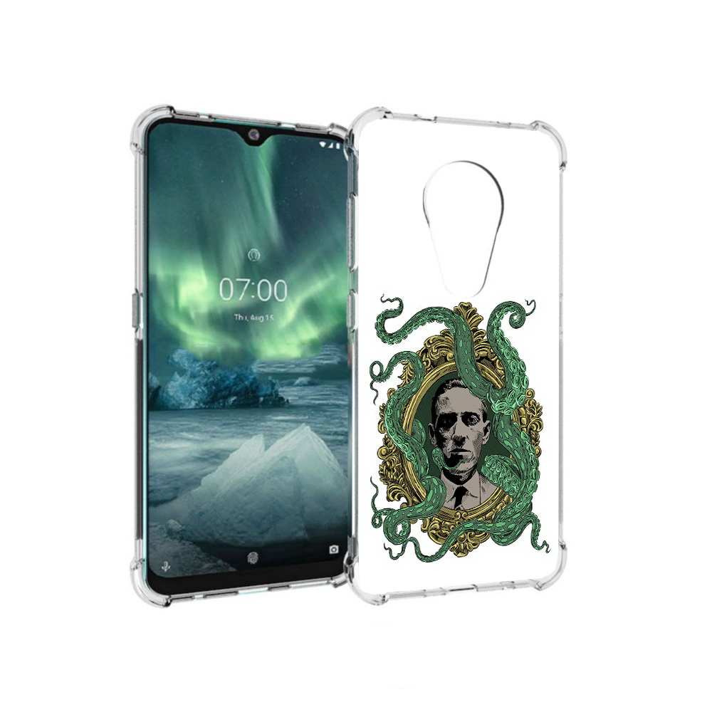

Чехол MyPads Tocco для Nokia 7.2 портрет с кракеном (PT139171.105.552), Прозрачный, Tocco