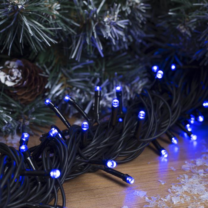 

Luazon Lighting Нить УМС, 10 м, 3W LED-100-220V, нить темная, свечение синее