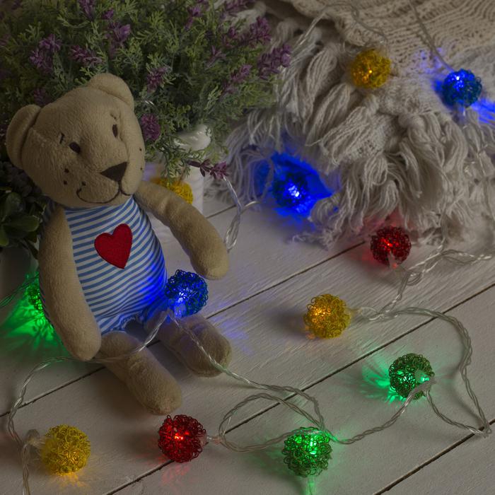 

Luazon Lighting Нить с насадками “Шарик Проволока” 2, 5 см, 4 м, LED-20-220V