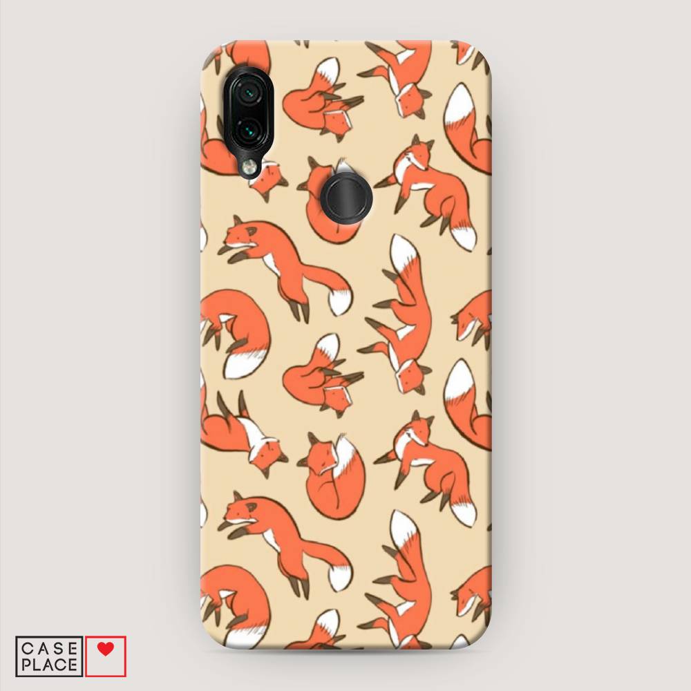 

Пластиковый чехол "Лисички фон" на Xiaomi Redmi 7, 35020-2