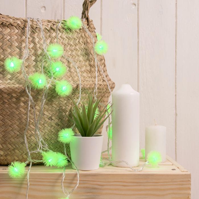 

Luazon Lighting Нить с насадками “Ежики Зеленые”, 5 м, LED-30-220V