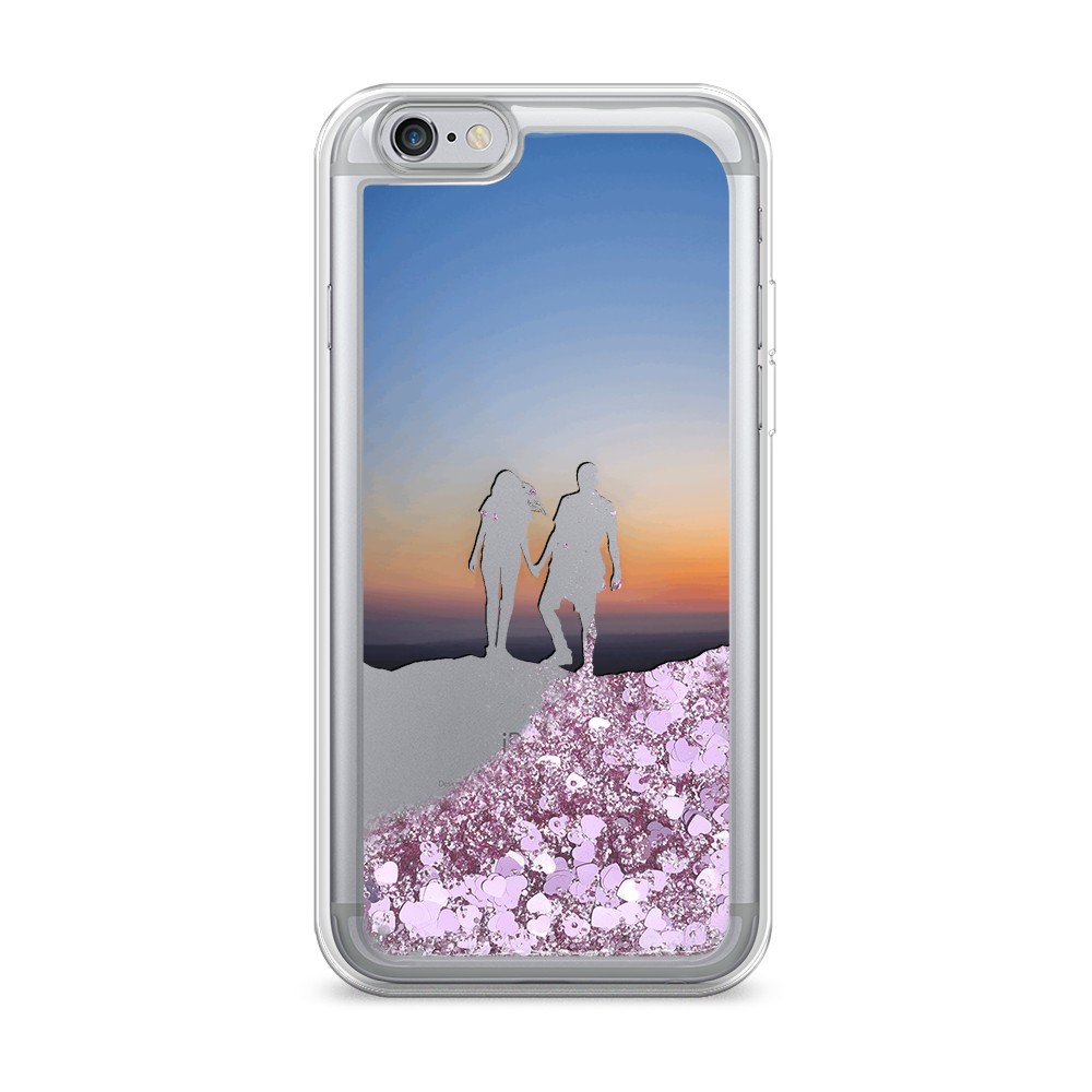 

Жидкий чехол с блестками "Пара на краю света" на Apple iPhone 6S, 0104S94-1