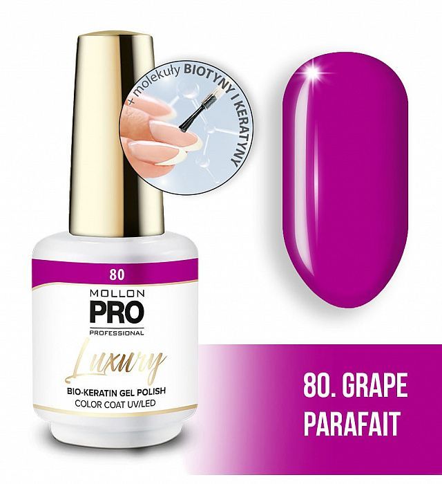 Гель-лак Mollon Pro Luxury Color Coat 80 Grape Parfait 8 мл 320₽