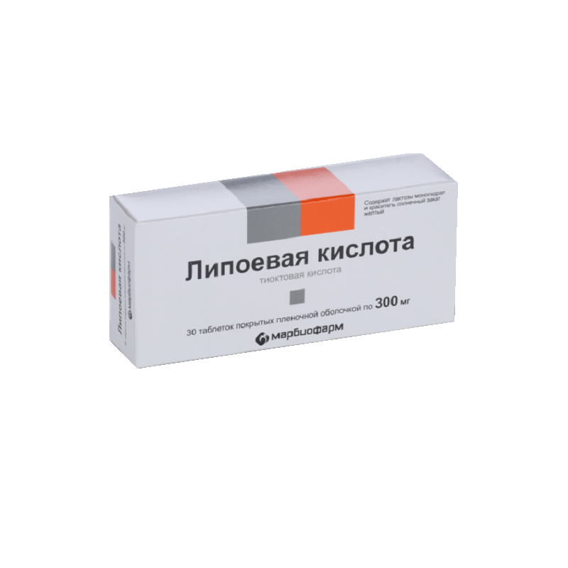 

Липоевая кислота таблетки 300 мг 30 шт.