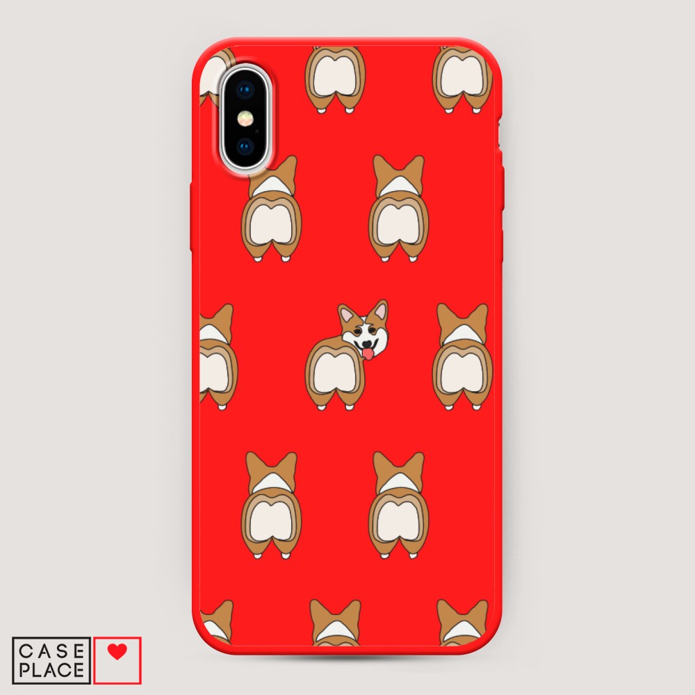

Чехол Awog на Apple iPhone XS Max (10S Max) / Айфон XS Max (10S Max) "Милый корги фон", Разноцветный, 11953-1
