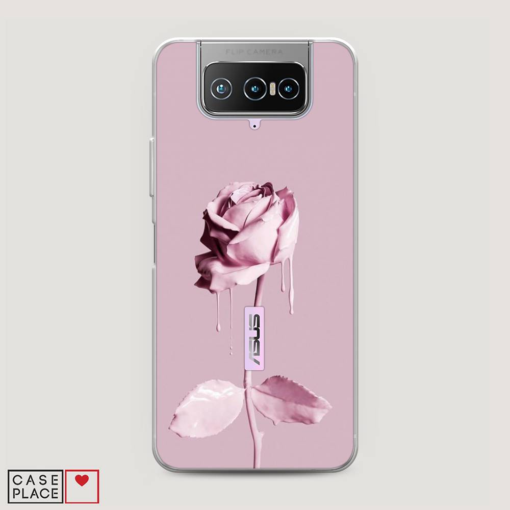 

Чехол Awog на Asus Zenfone 7 ZS670KS "Роза в краске", Белый;розовый, 44050-8