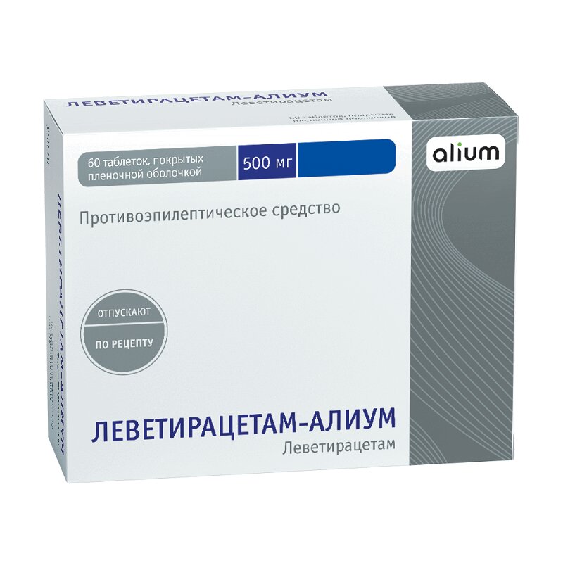 

Леветирацетам-Алиум таб.п.п.о.500 мг 60 шт.