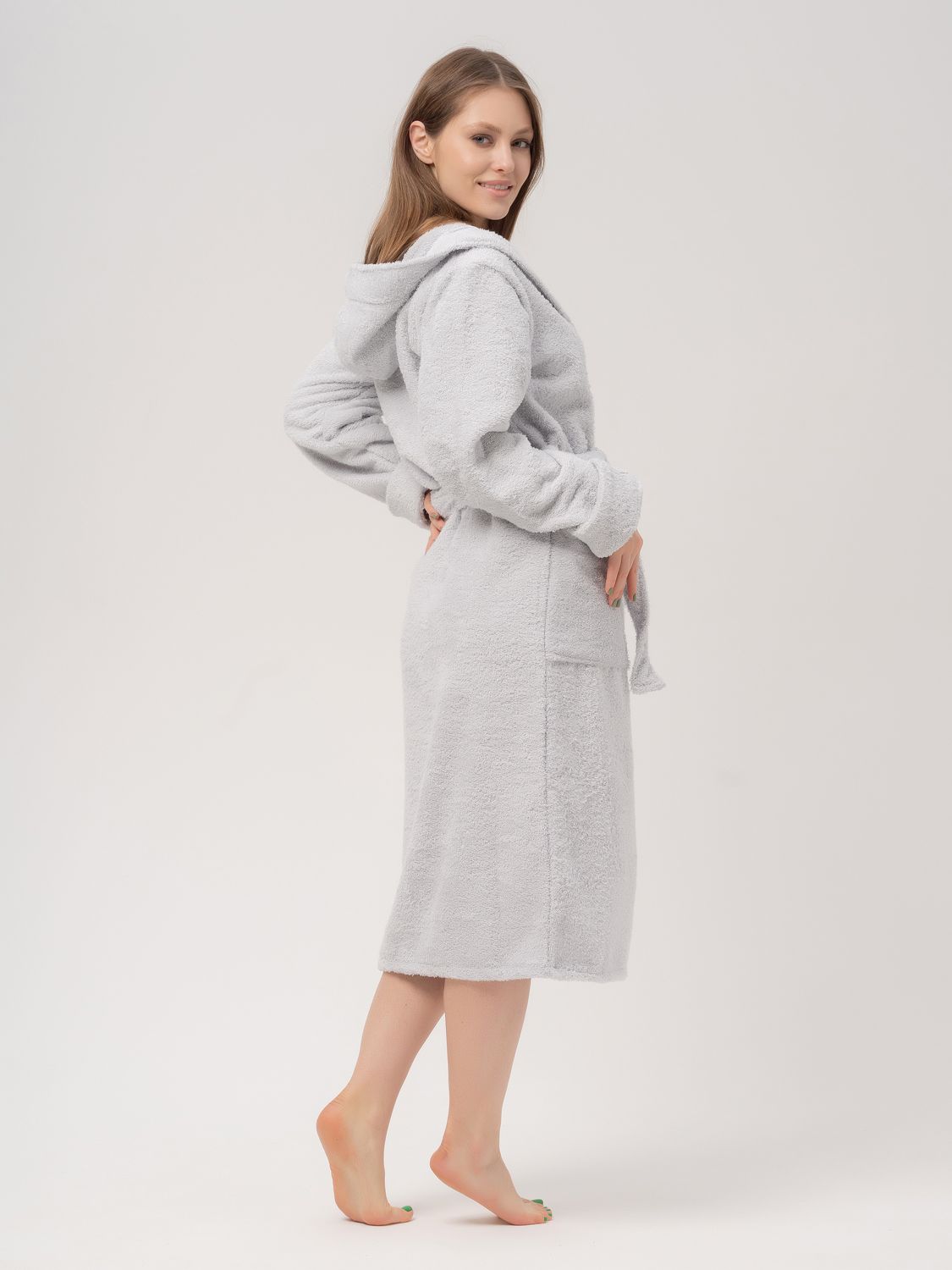 Халат женский Bio-Textiles HMW серый 48-50 RU 4000₽