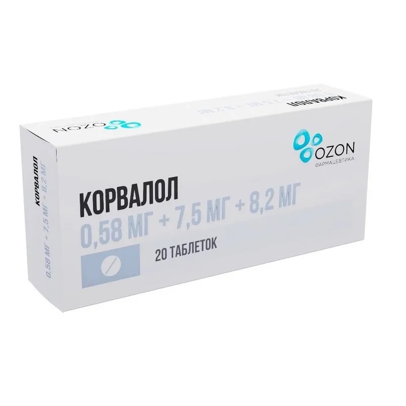 

Корвалол таблетки 20 шт.