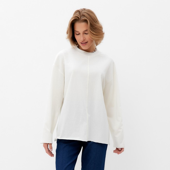 

Лонгслив женский MINAKU 9542676 белый 48 RU, 9542676