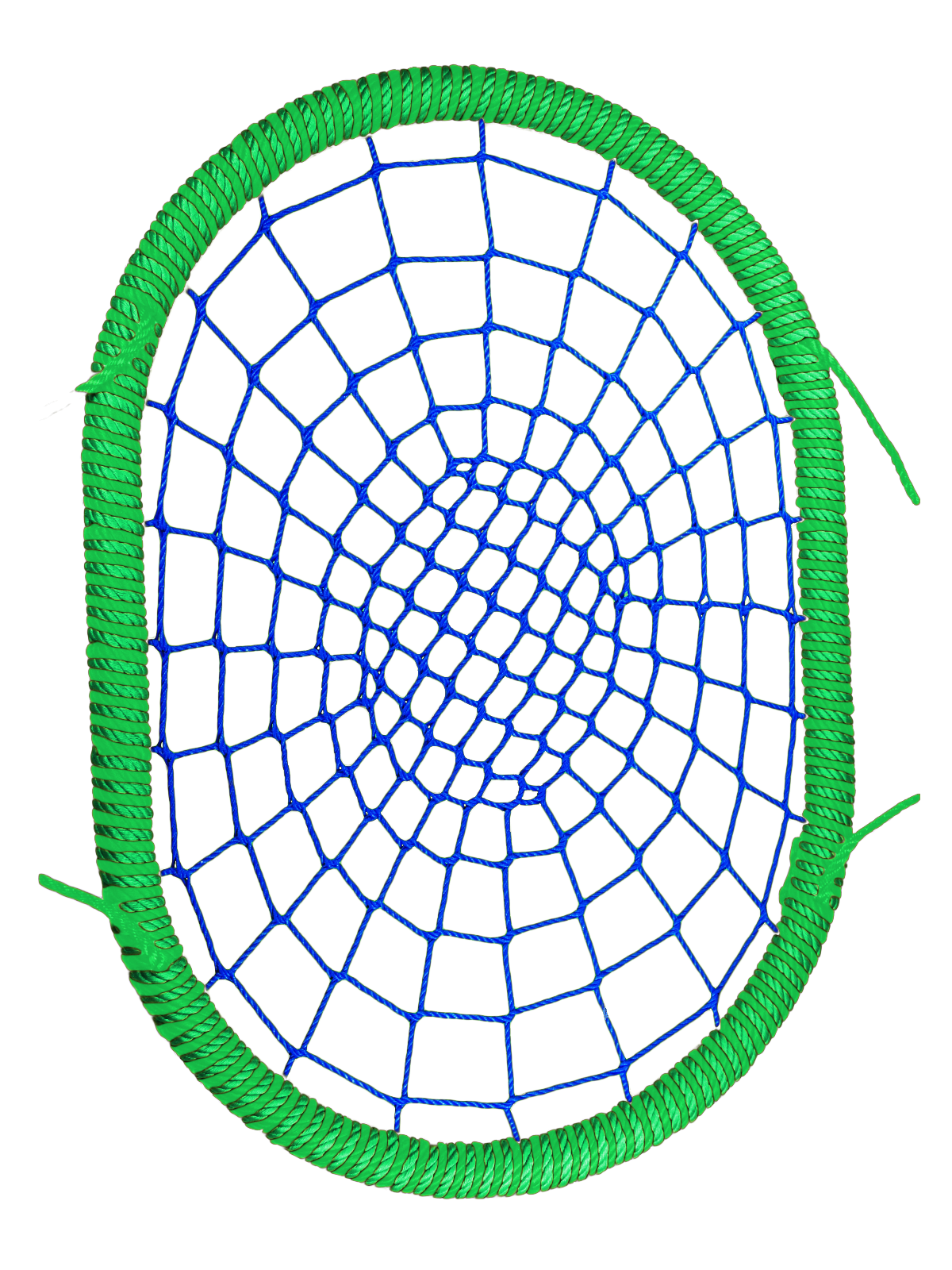 Качели-гнездо JINN 80x100 см зеленый, синий 80 х 100 овал 72 обод 16 и 8 канат рымгайки