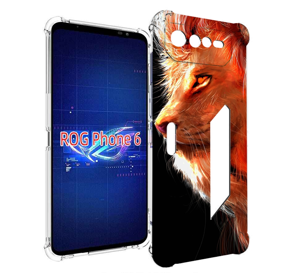 

Чехол MyPads Арт-рисунок-льва мужской для Asus ROG Phone 6, Прозрачный, Tocco