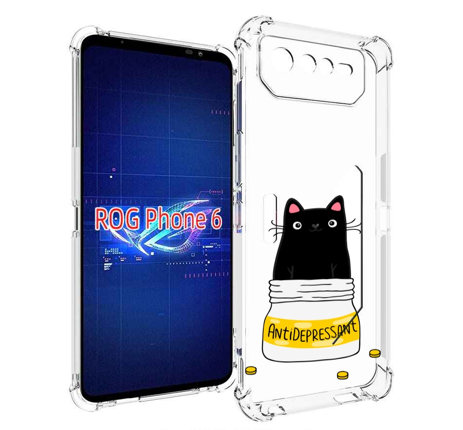 

Чехол MyPads Антидеприсан для Asus ROG Phone 6, Прозрачный, Tocco