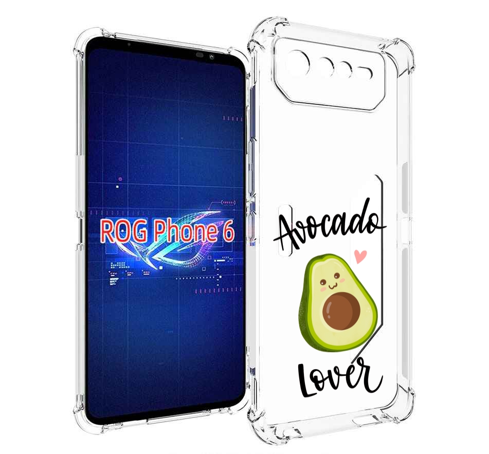 

Чехол MyPads Авокадо-любовь для Asus ROG Phone 6, Прозрачный, Tocco