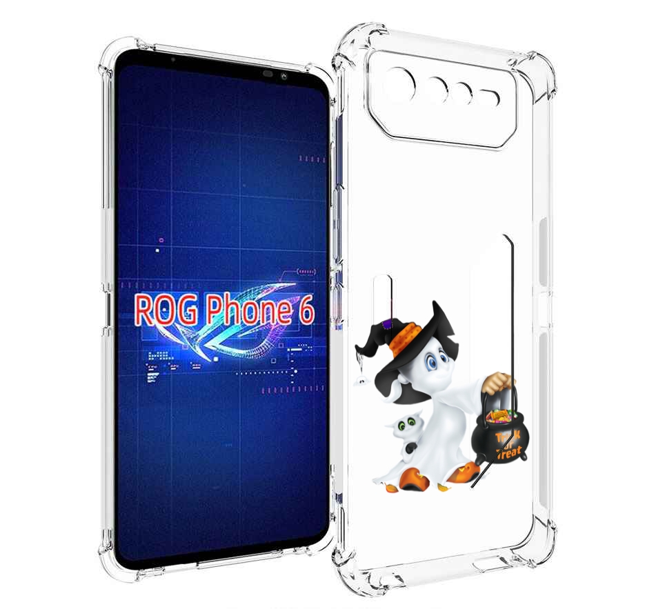 

Чехол MyPads Маленький призрак для Asus ROG Phone 6, Прозрачный, Tocco