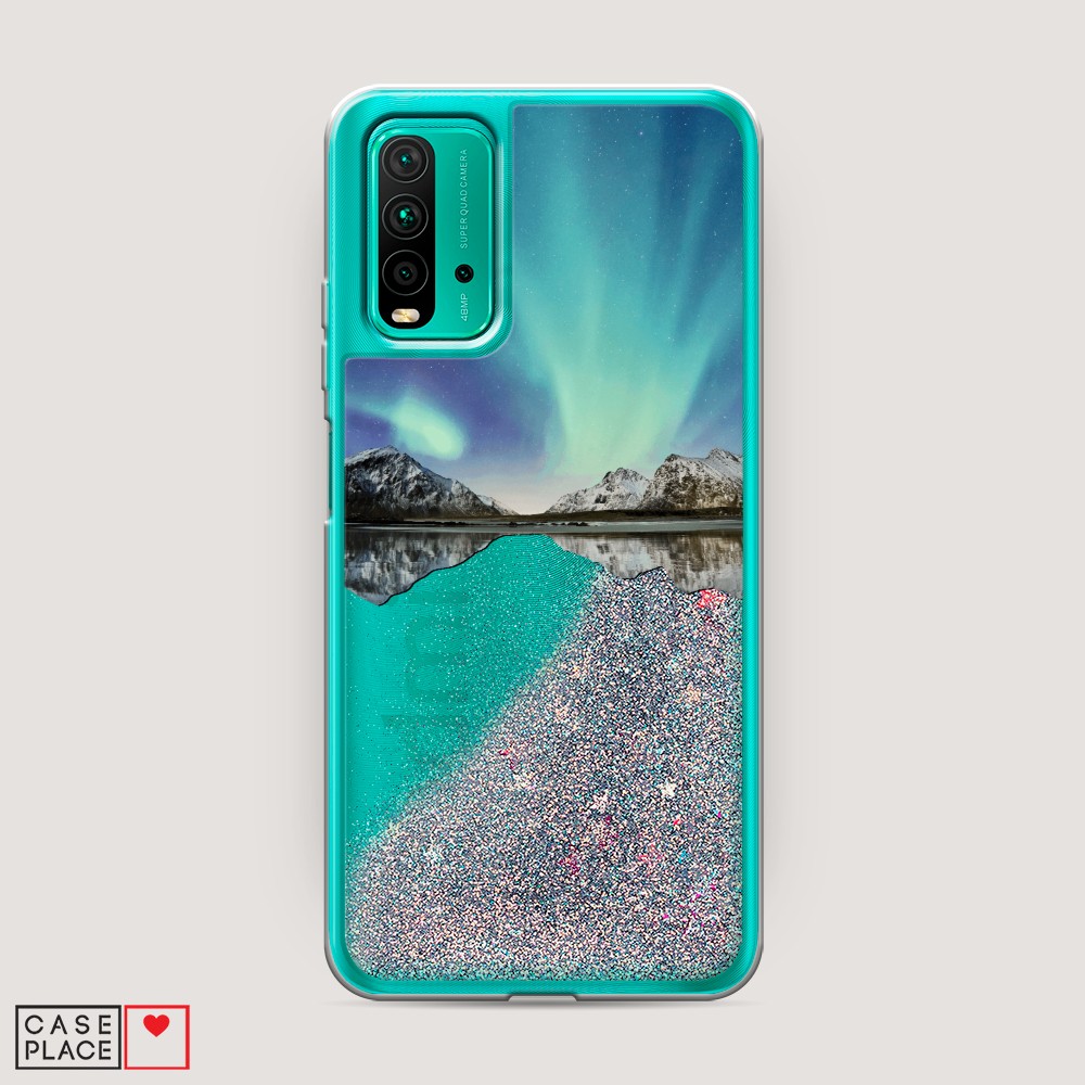

Чехол Awog на Xiaomi Redmi 9T "Горное озеро и сияние", Разноцветный, 39891-1